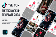 TikTok Mockup Template 2024, a Social Media Template by Dilshod Sobirov (Thumbnail 1 of 8)