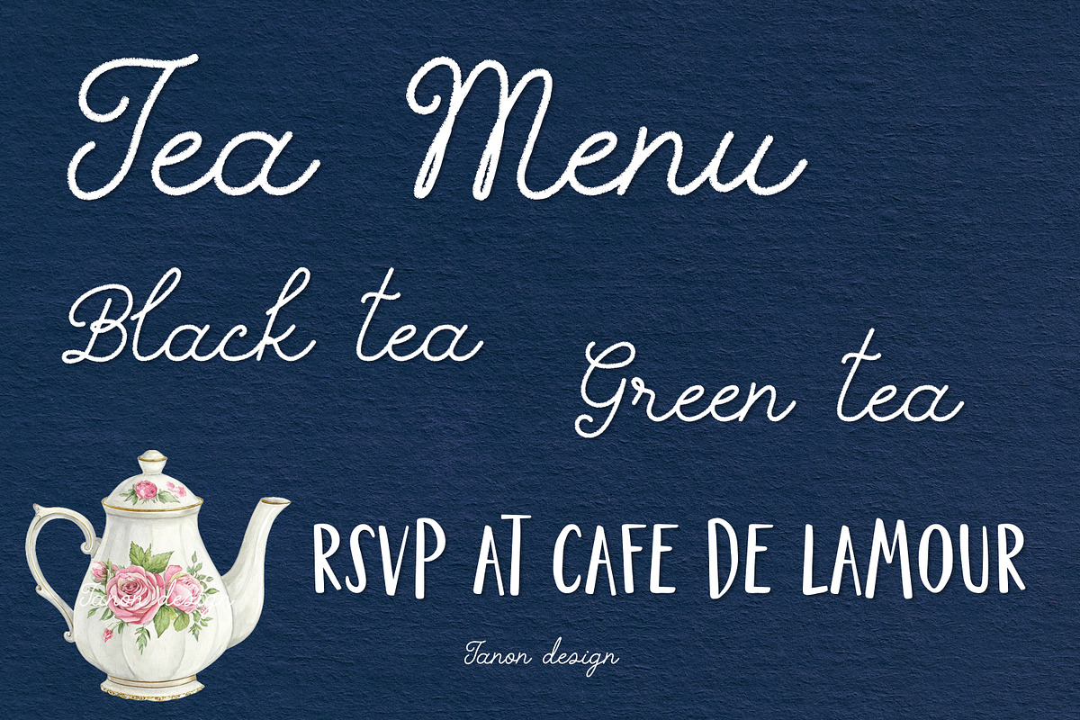 Tis de Roll Vintage duo fonts, a Handwritten Font by Tanondesign (Photo 2 of 8)