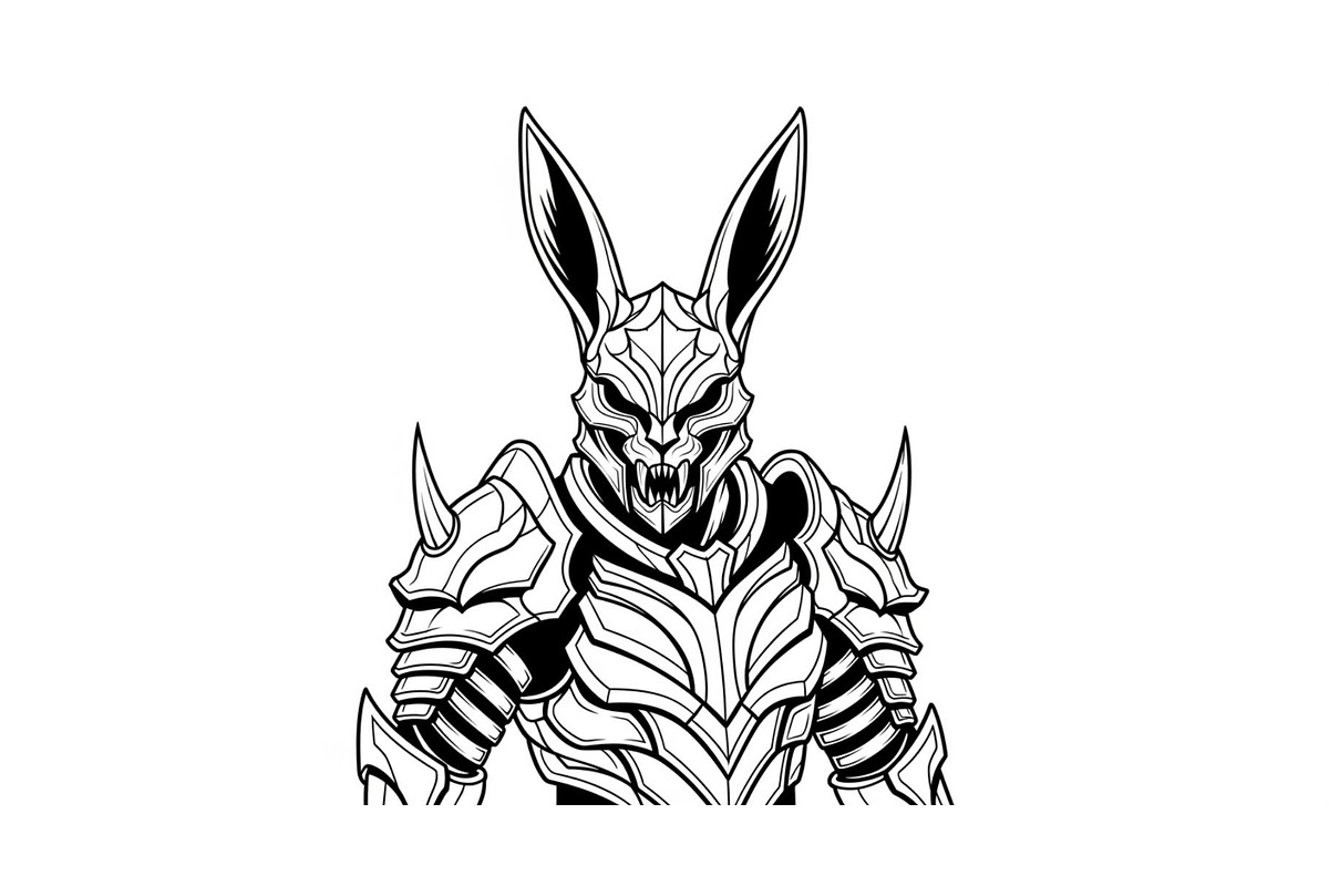 Warrior Bunny Knight Silhouette, an Illustration by jahid234 (Photo 34 of 49)