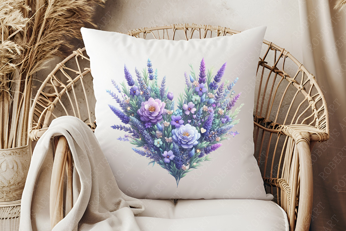 Lavender Floral Birthday Clipart, an Illustration by RobertsArt (Photo 6 of 7)