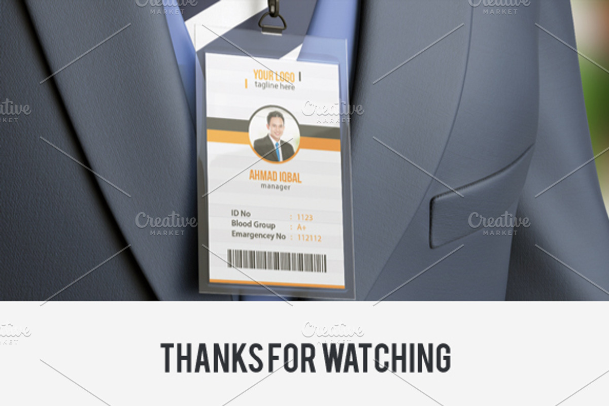 Office ID Card, a Card Template by NasirGrfx (Photo 6 of 6)