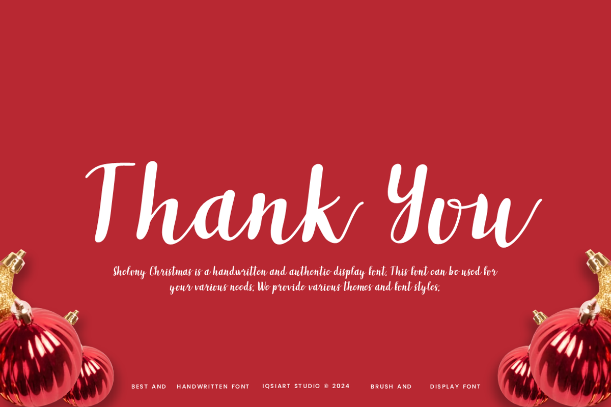 Shelony Christmas Font, a Handwritten Font by Iqsiart Studio (Photo 6 of 6)