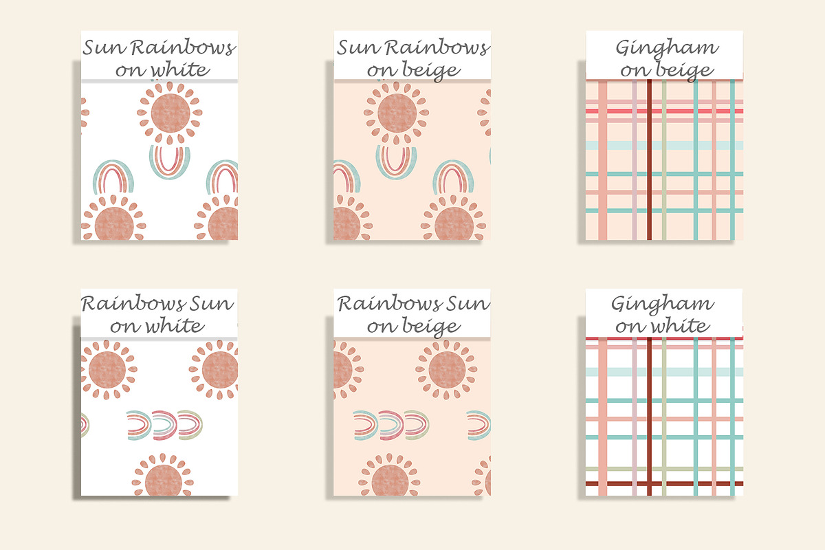 Hand-Drawn Boho Rainbow Patterns Set, a Pattern Graphic by Oksana Dovhopol Art (Photo 9 of 32)