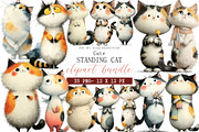 Cute Standing Cat Clipart, an Illustration by DreamArtGraphic (Thumbnail 1 of 4)