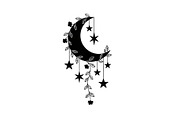 Moon Hanging Silhouette Bundle, an Illustration by Gaye Art (Thumbnail 2 of 31)