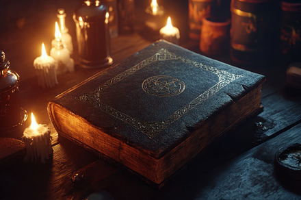 Mysterious old book with mystical sy, a Photo by Iftikhar Alam