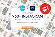 CANVA & PS Complete Instagram Bundle, a Social Media Template by Poego Social (Thumbnail 1 of 52)