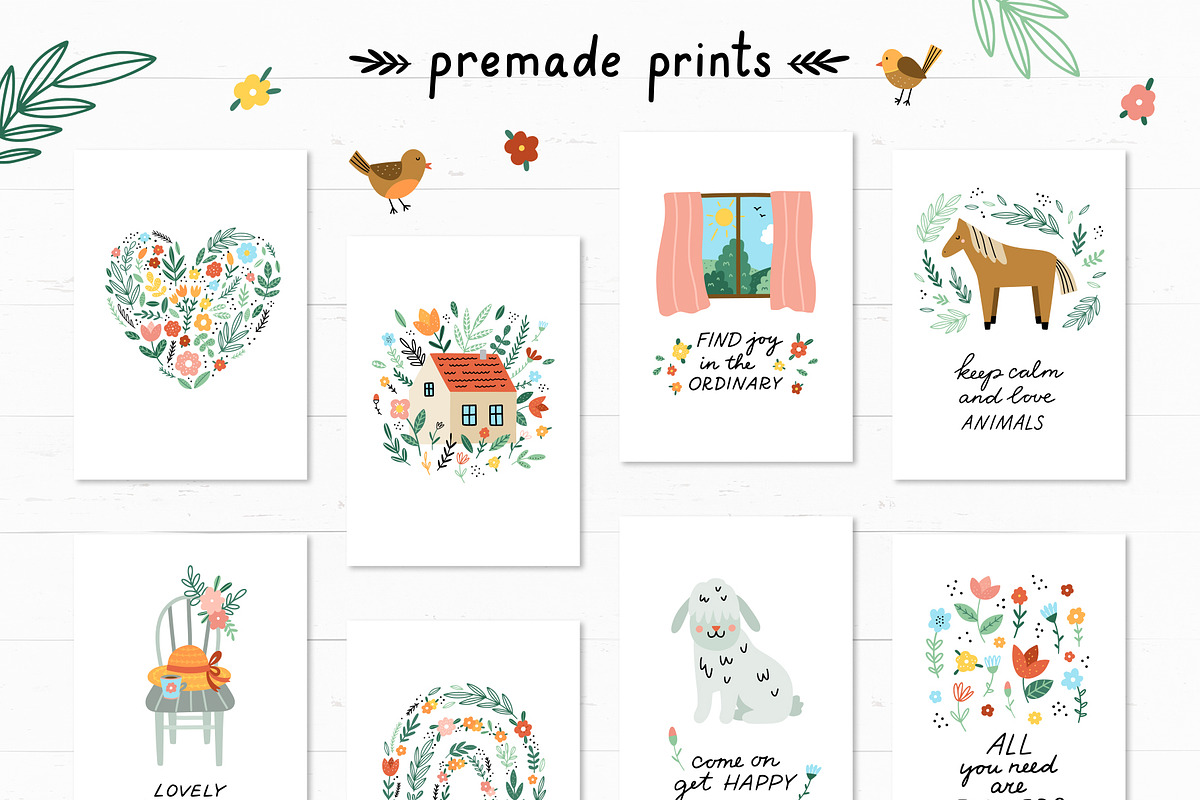 Farmhouse Illustrations & Patterns, an Animal Illustration by Redchocolate (Photo 5 of 8)