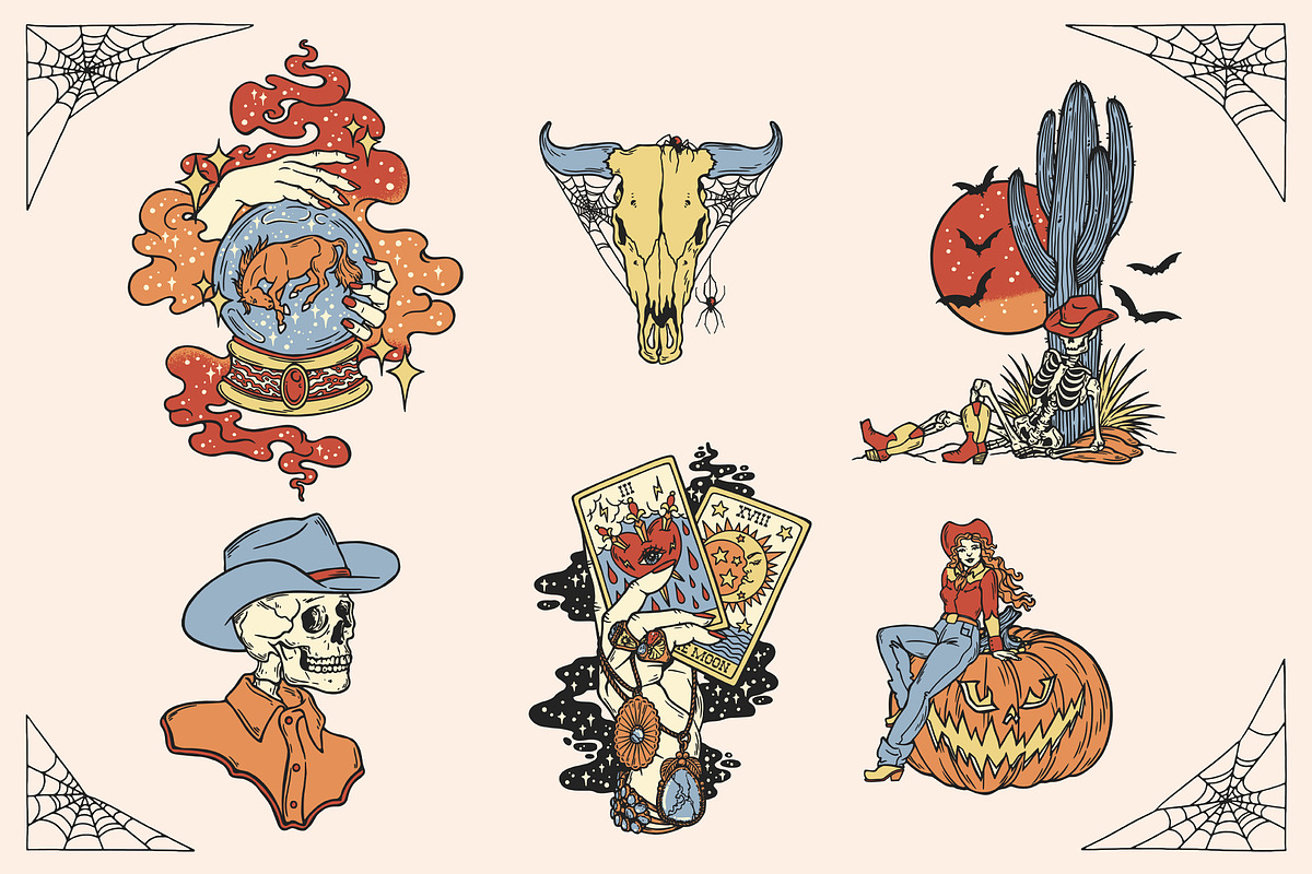 Western Halloween • Illustrations, an Illustration by Pony Gold Studio (Photo 2 of 7)