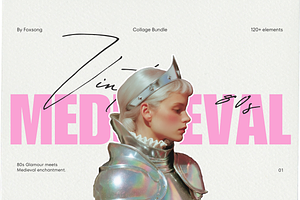 80s Medieval Retro Collage Elements, an Object Graphic by foxsong