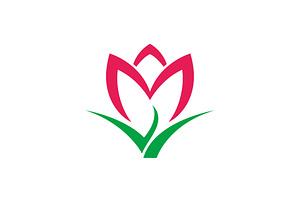 Letter M Tulip Rose Flower Logo, a Branding & Logo Template by Buqancreative