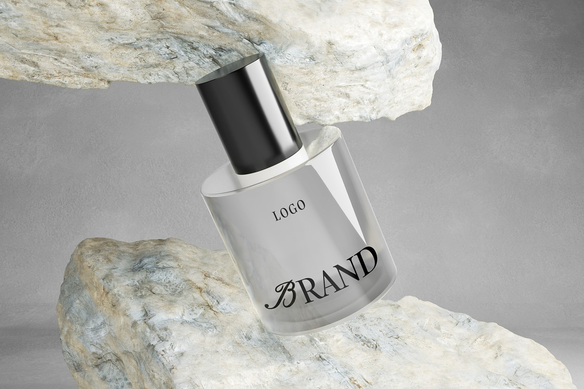 Perfume On Stone Mockup, a Product Mockup by graphicook (Photo 3 of 4)