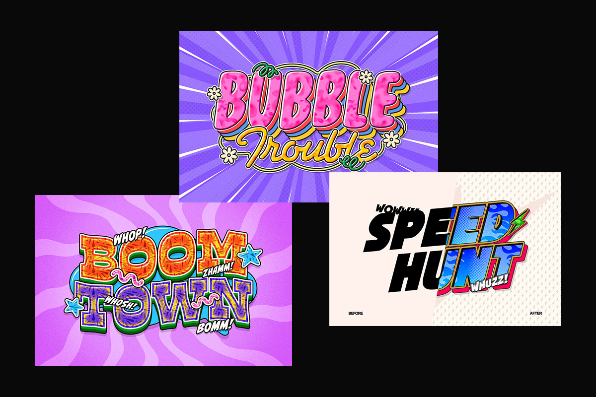 Comic Pop Text Effect, a Layer Style Add-On by Matsero (Photo 2 of 4)