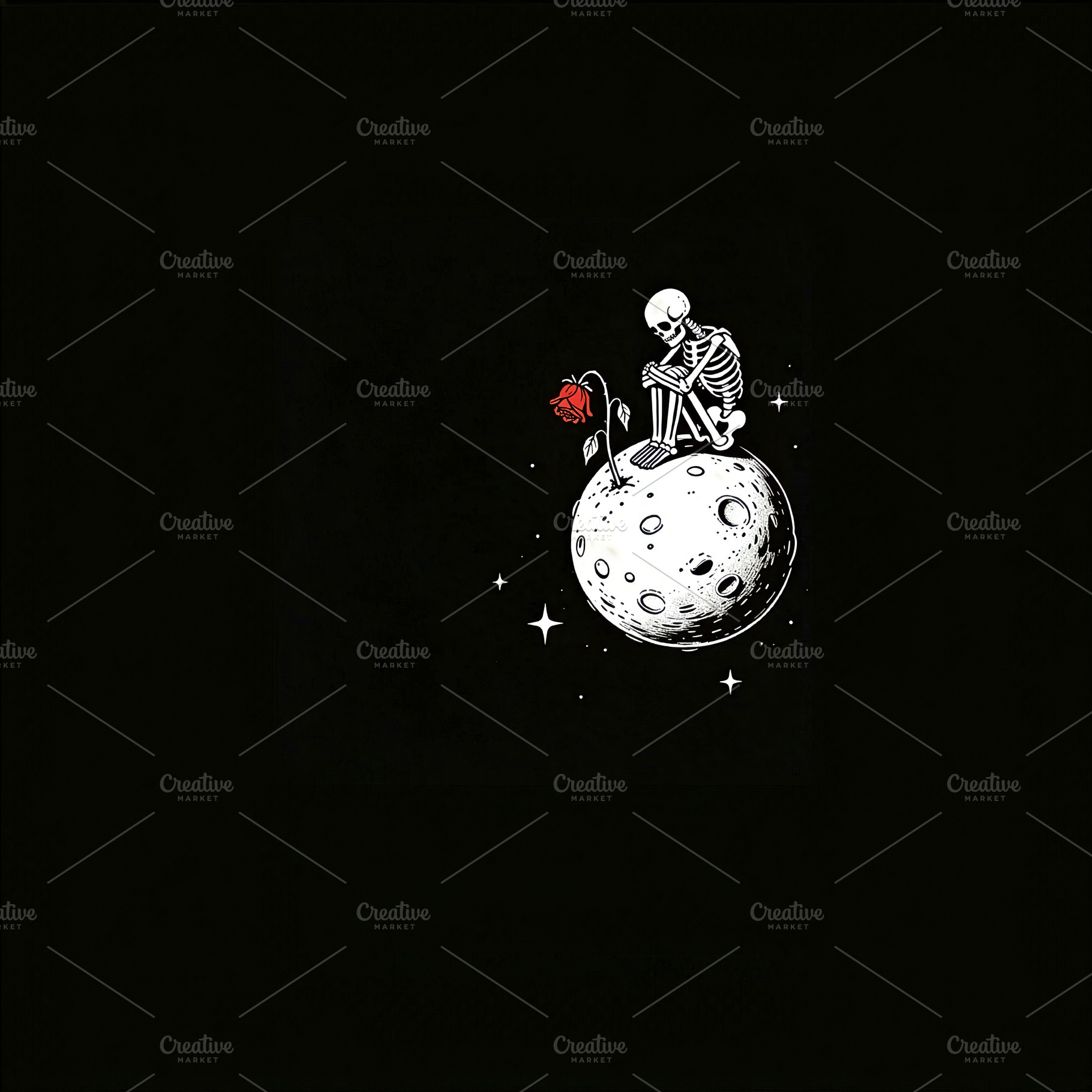 A monochrome pen-and-ink-style illus, a Wallpaper Photo by Imaginarium