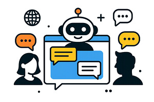 Engaging conversation between users, a Technology Illustration by ZinetroN