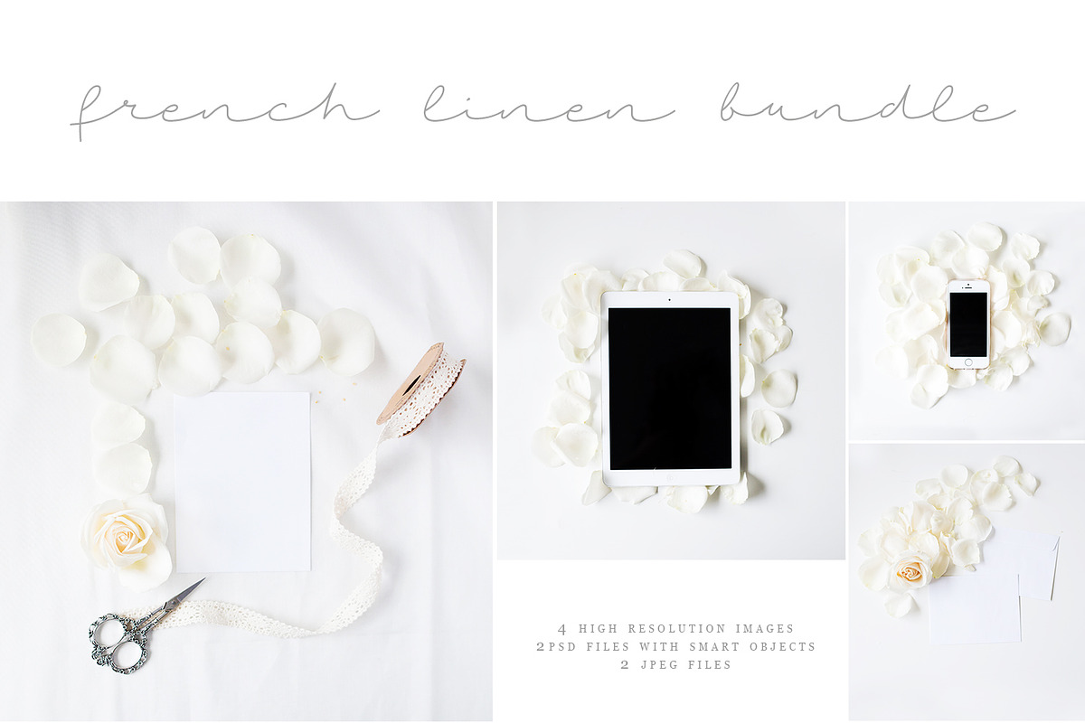 Floral Tech Mockup Bundle, an iPhone Mockup by daintydarling
