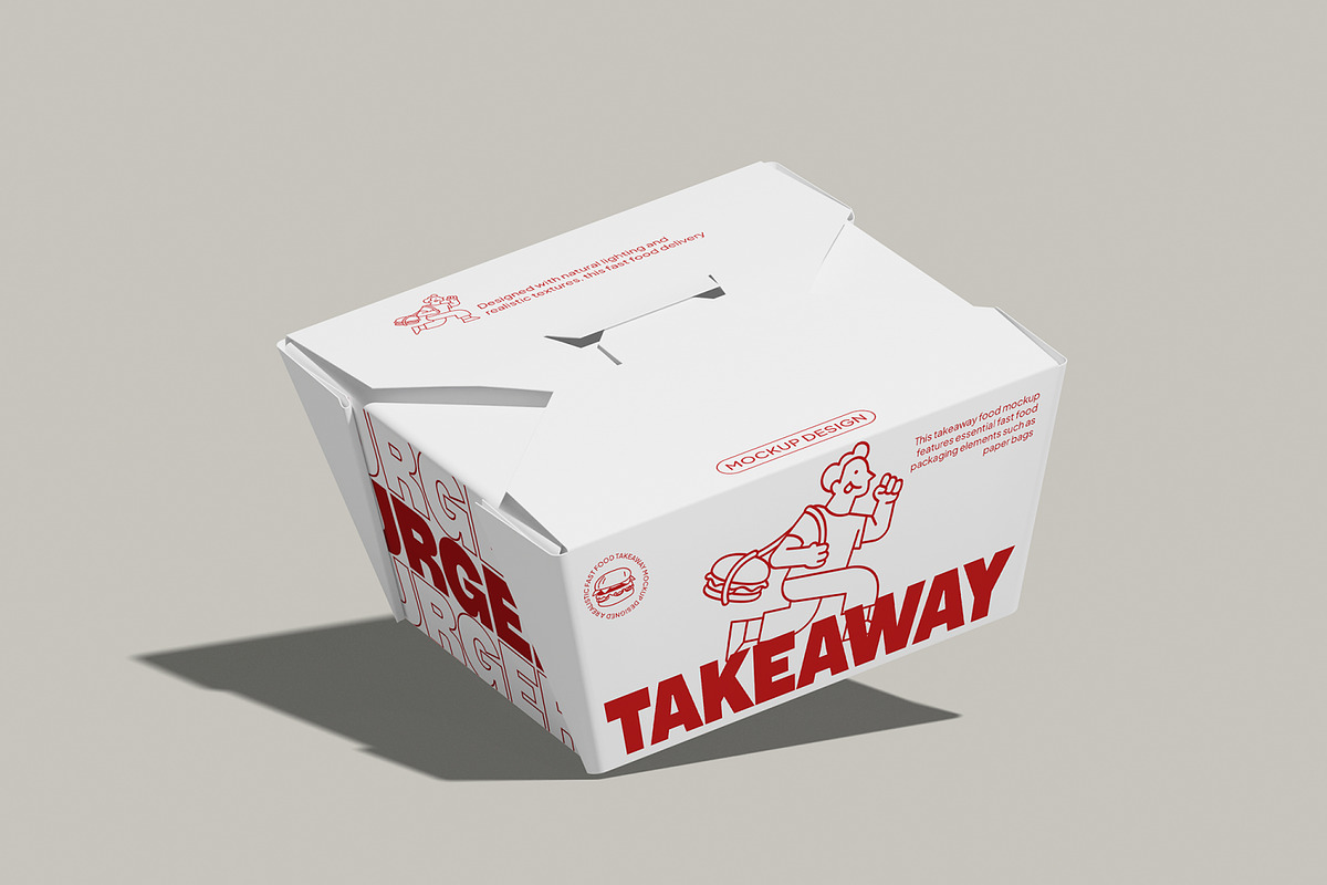 Fast Food Takeaway Mockup, a Packaging Mockup by Unerispace (Photo 4 of 5)