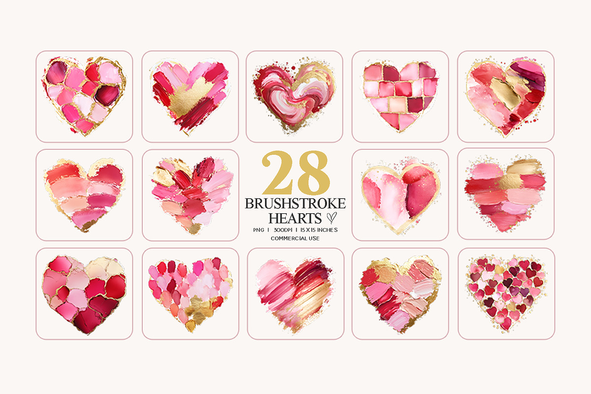Abstract Brushstroke Valentine Heart, a Seasonal Illustration by Bijou Bay (Photo 2 of 3)
