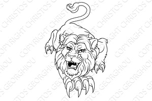 Lion Angry Lions Team Sports Mascot, an Animal Illustration by Christos Georghiou