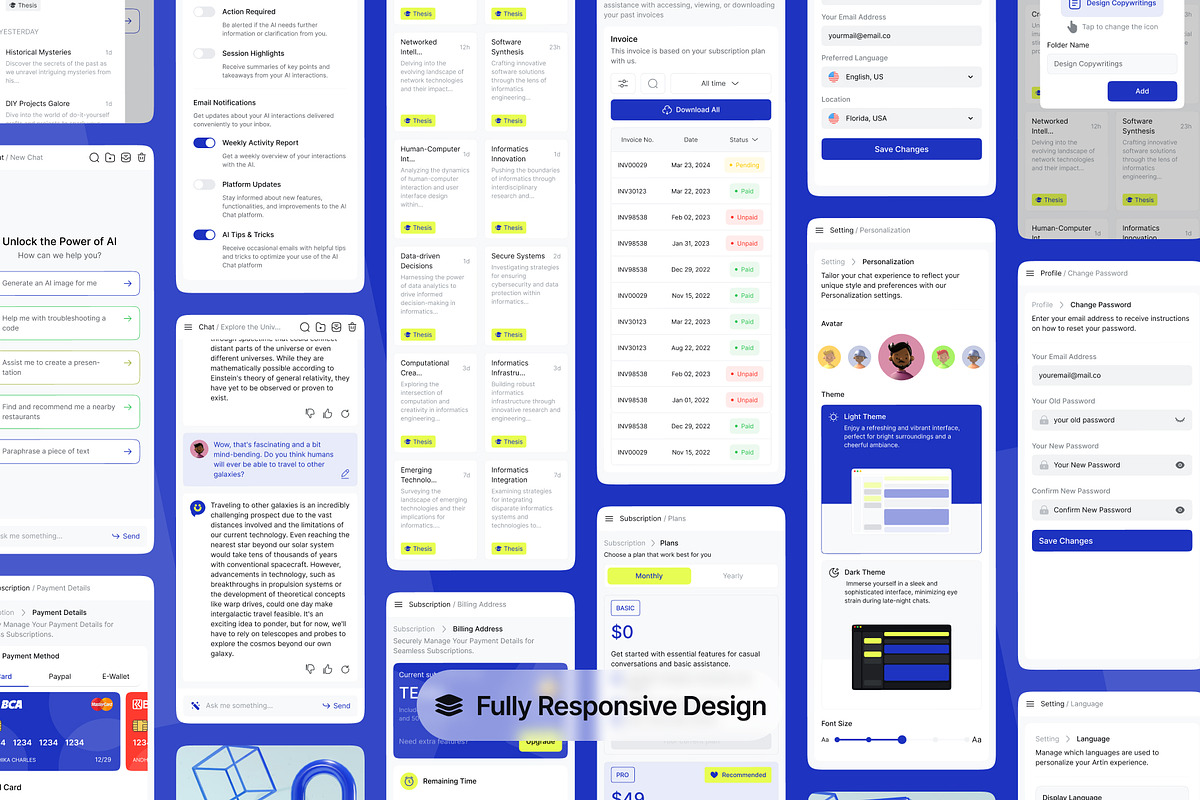 Artin - AI Chat Dashboard UI Kit, an UI Kit Template by Semusim Visual (Photo 6 of 8)
