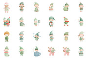 Cute Elves Watercolor Clipart Bundle, an Illustration by Sublimation Artist (Thumbnail 2 of 6)