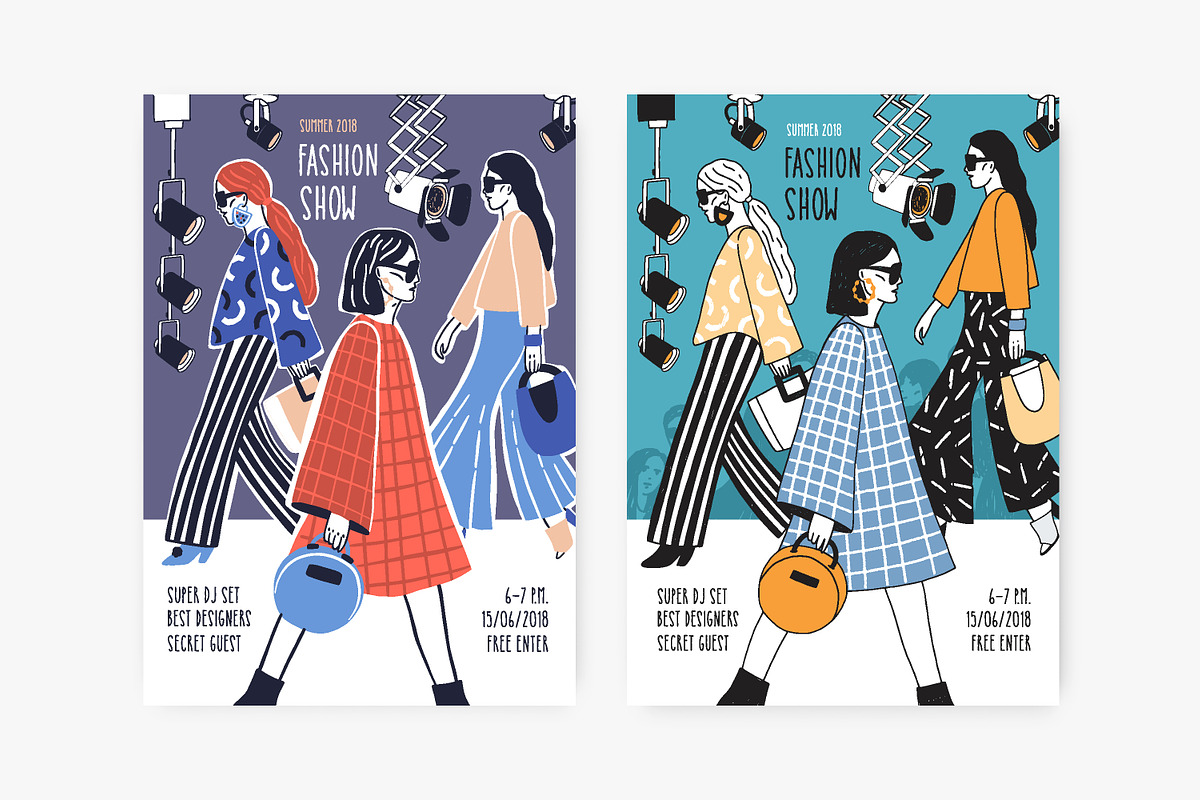 Fashion show banners and posters, a Decorative Illustration by Good Studio (Photo 2 of 11)