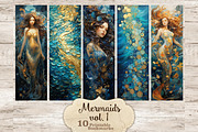 Mermaids Bookmarks Fantasy Printable, a Person Illustration by GlamArtZhanna (Thumbnail 1 of 3)