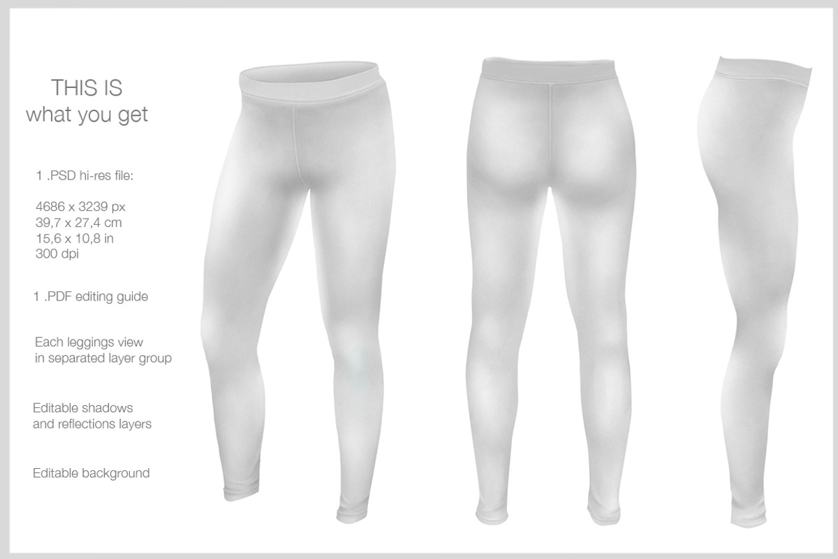 Unisex Leggings Mock Up, a Bottom Mockup by Mockup Up! (Photo 4 of 4)