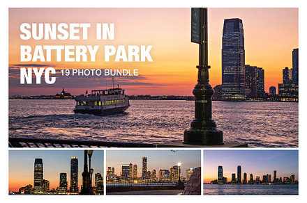 Sunset In Battery Park NYC Photos