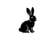 Cute Rabbit Silhouette Vector Bundle, an Illustration by yasushie (Thumbnail 45 of 51)