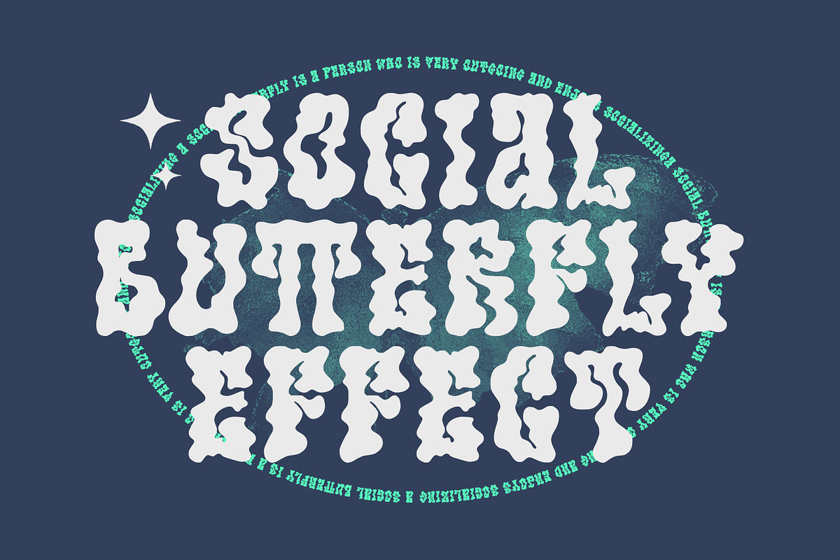 Vealleaes Experimental Display Font, a Handwritten Font by Maulana Creative (Photo 5 of 7)