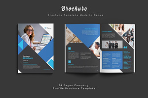 Company Profile Brochure Canva, a Brochure Template by TheBrightGrap