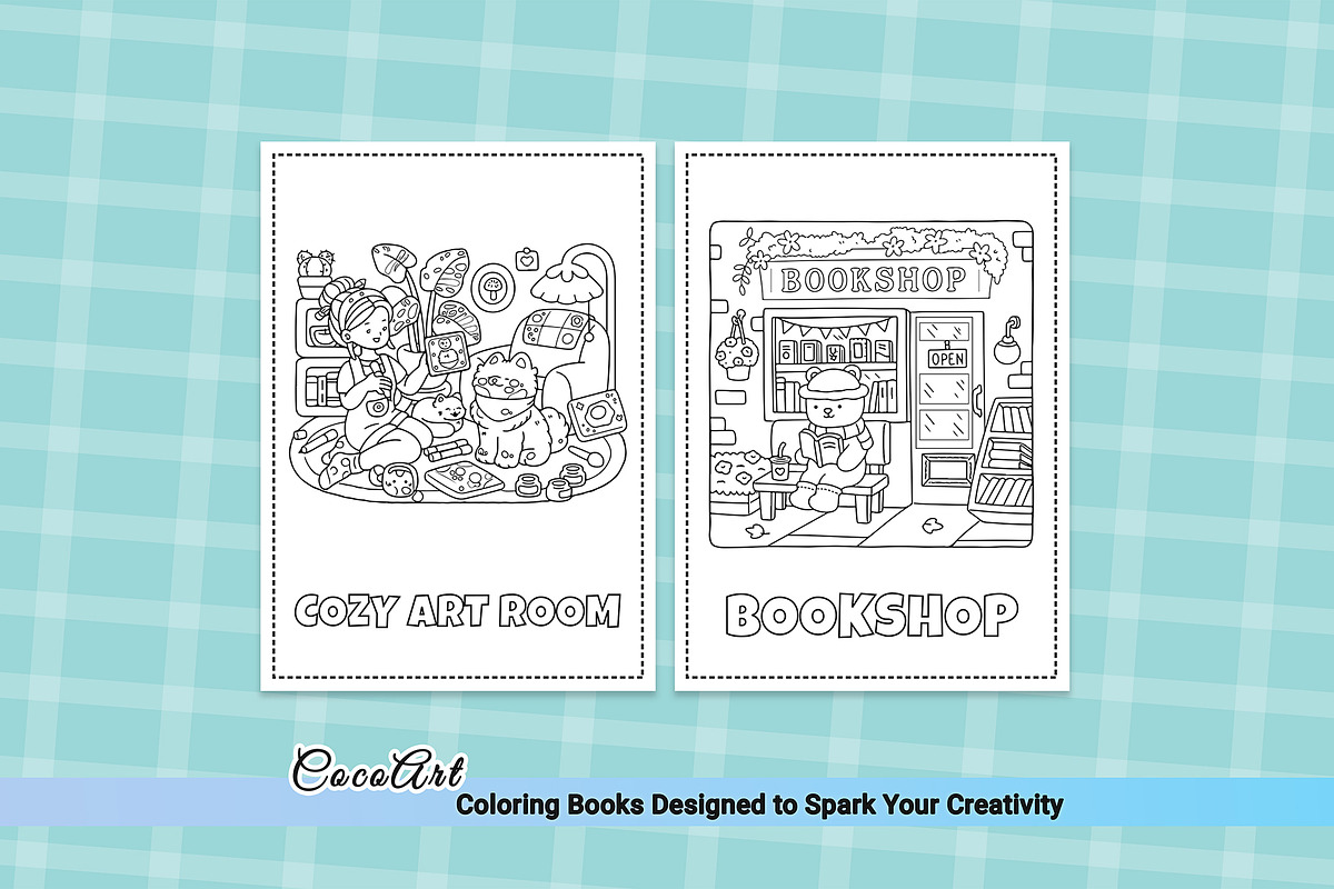 Cozy Life Coloring Pages Bundle, an Animal Illustration by DesignDevisers (Photo 2 of 10)