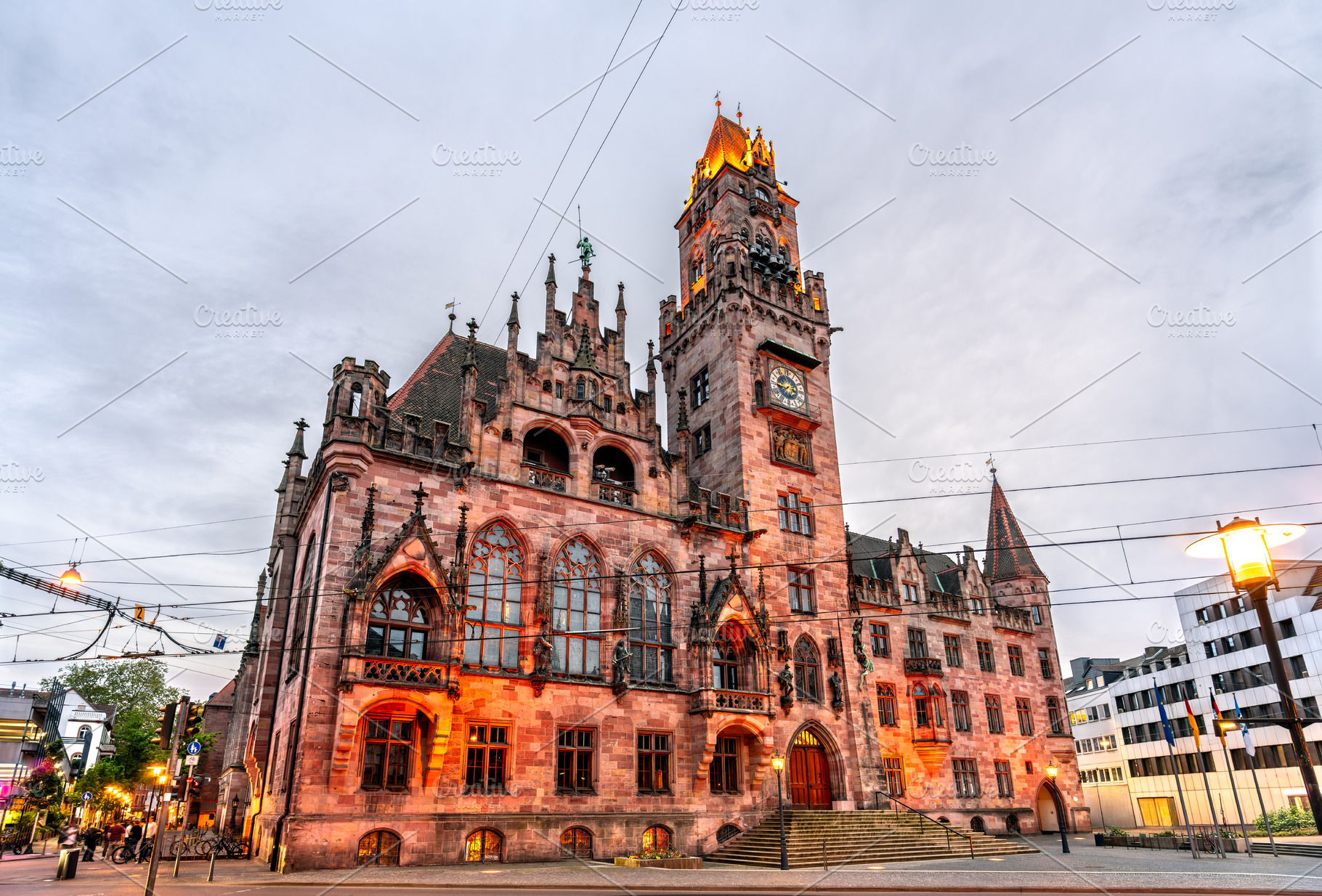 Neo-Gothic architecture of Rathaus St. Johann in Saarbrucken, an Architecture Photo by Leonid Andronov