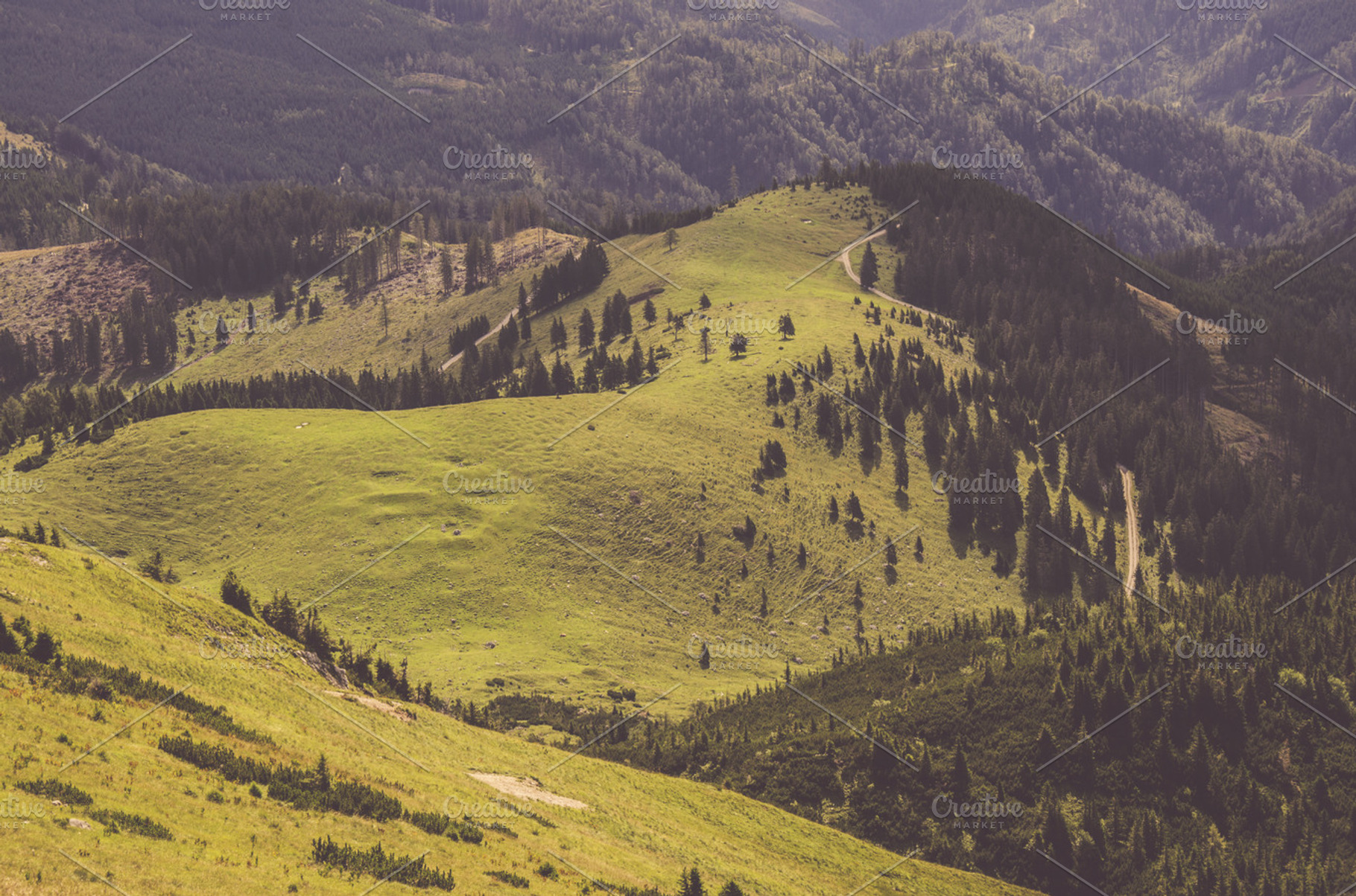 Mountains And Grass Panorama Stock Photo Containing Mountains And Sky