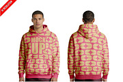 Male Hoodie Front Back PSD, a Hoody Mockup by Bruno's Shop (Thumbnail 1 of 3)
