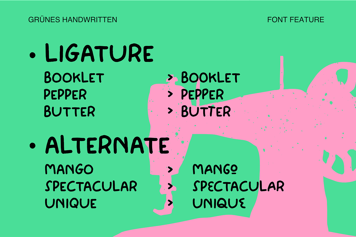 Grunes - Handwritten Display Font, a Handwritten Font by Cruizy & Co (Photo 6 of 9)