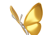 Cute 3D golden Butterflies icons, an Animal 3D Model by Hannet (Thumbnail 3 of 5)