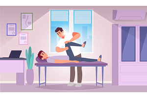 Chiropractors. Manual therapist, a Healthcare Illustration by Onyx