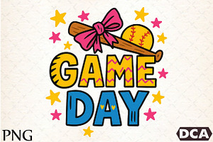Baseball Png Game Day PNG, an Illustration by DreamCafeArt