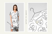 Line - female portraits & patterns, a Pattern Graphic by Pretty Meerkat (Thumbnail 2 of 11)