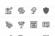 Renewable Energy Infrastructure icon, an Outline Icon by IconBunny (Thumbnail 2 of 2)