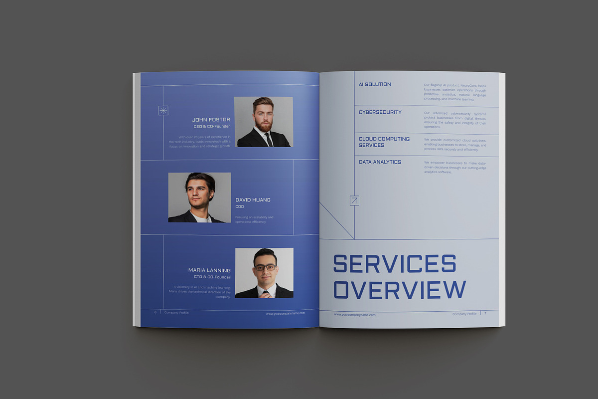 Gradient Minimalist Company Profile preview 5