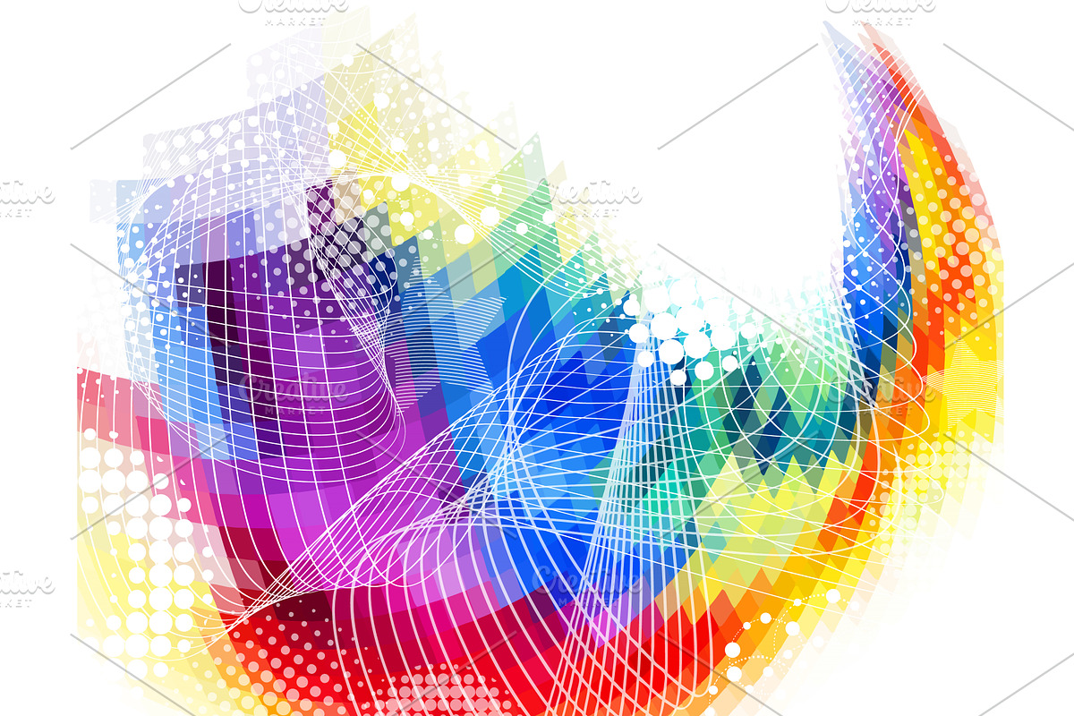 Multicolored abstract background, an Illustration by Nenahliadava Design