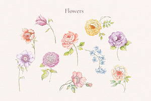 Floral Charme Vintage Floral Clipart