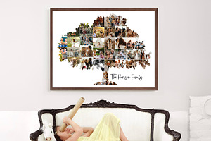 Family Tree Photo Collage Template