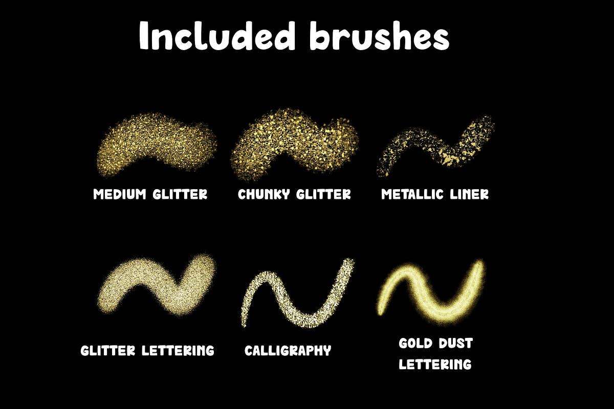 Glitter & Sparkle 1.0 for Procreate, a Brush Add-On by Design av MAD (Photo 3 of 10)