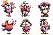 Whimsical Valentine Bird Clipart, an Illustration by Black Bird Studio (Thumbnail 6 of 6)