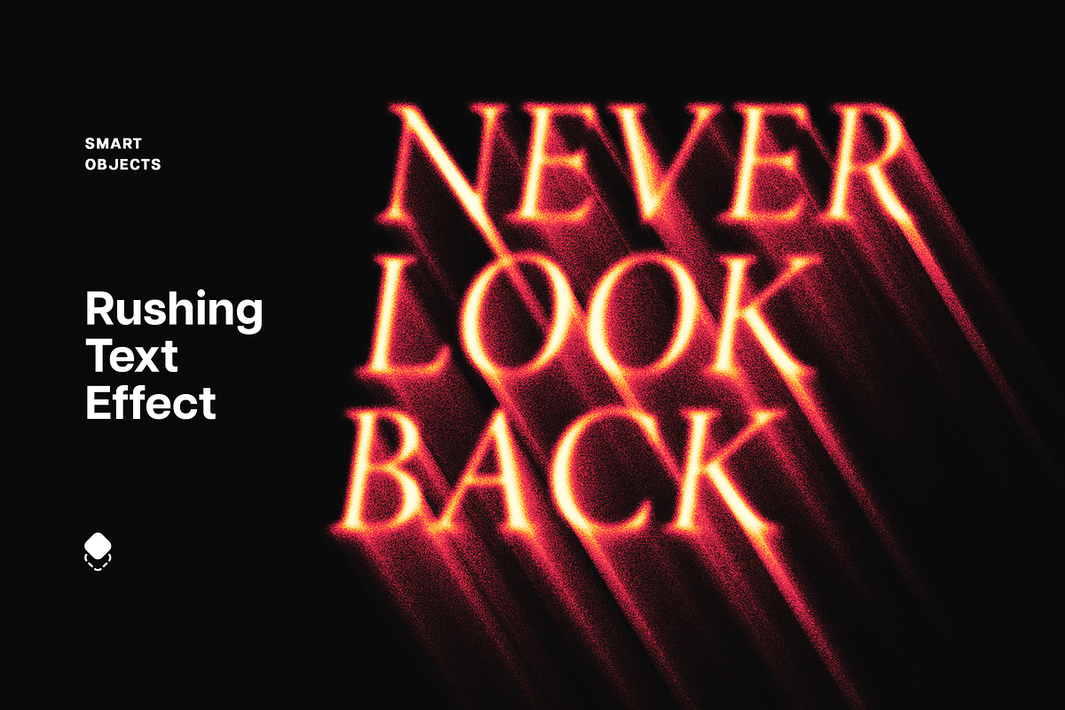 Rushing Text Effect, a Layer Style Add-On by Design Squad