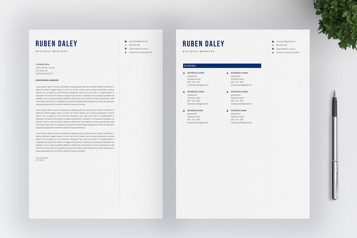 Modern Resume Template Cover letter, a Resume Template by SalientResume (Photo 5 of 5)